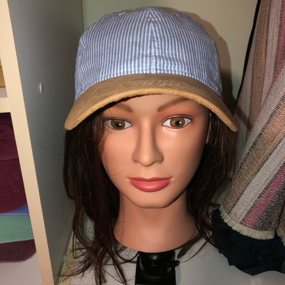 NWOT Blue/White/Tan Ball Cap